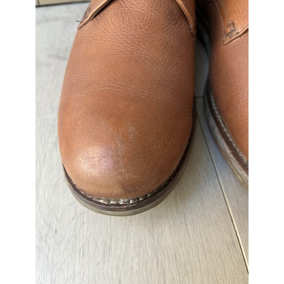 De La Rentis Men Oxford Derby Leather Brown Shoes Sz 10 M - Picture 8 of 13